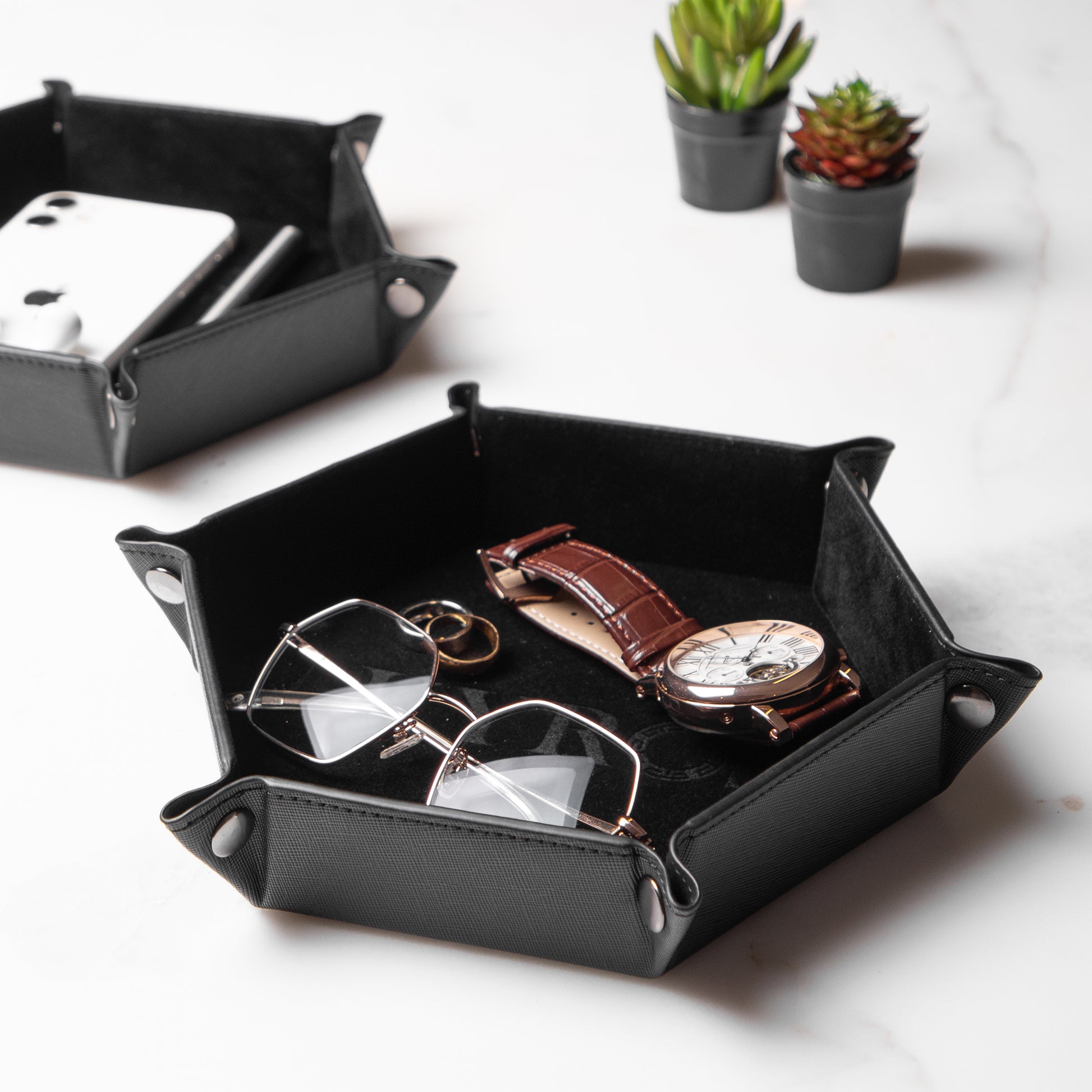 Mens Valet Organizer Leather Valet Organizer For Men Black Catchall For Wallet, Keys, EDC, Jewelry, And Mens Valet Organizer Leather Valet Organizer For Men Black Catchall For Wallet, Keys, EDC, Jewelry, And